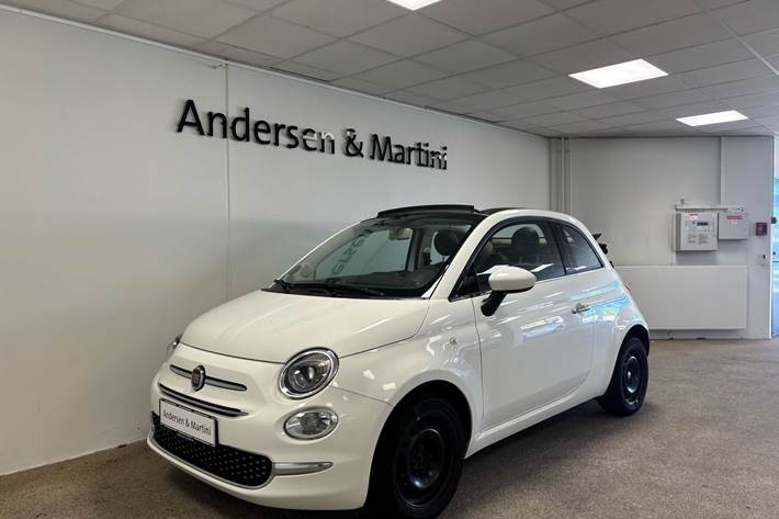 Hvid Fiat 500C fra 2017