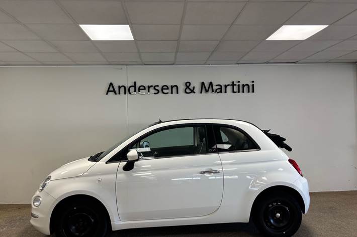 Hvid Fiat 500C fra 2017