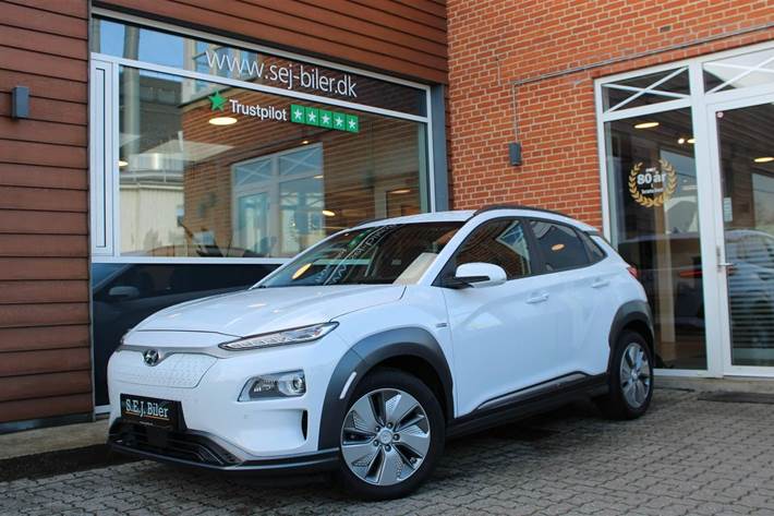 Hvid Hyundai Kona fra 2020