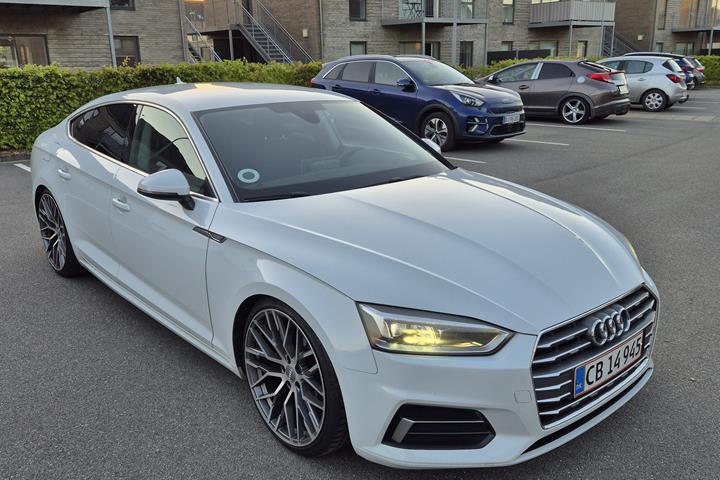 Hvid Audi A5 Sportback fra 2017