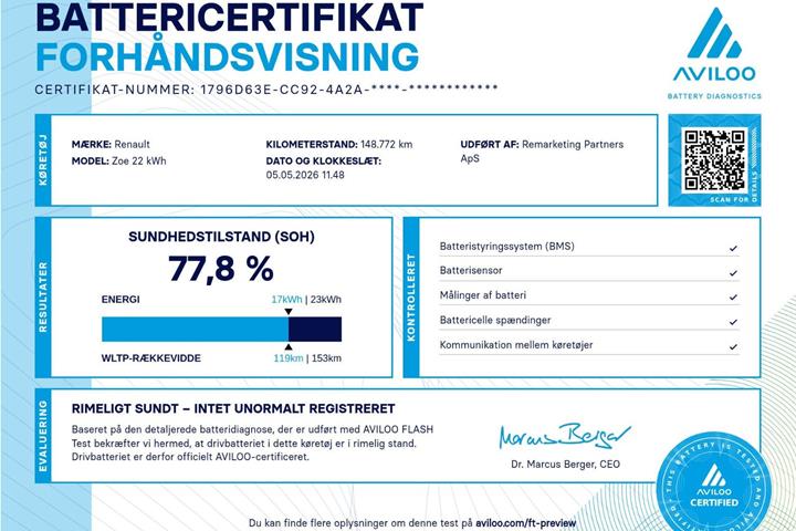 Sølv Renault Zoe fra 2014