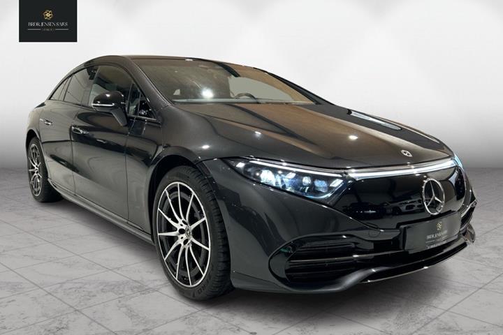 Grå Mercedes EQS 450+ fra 2022 set udefra