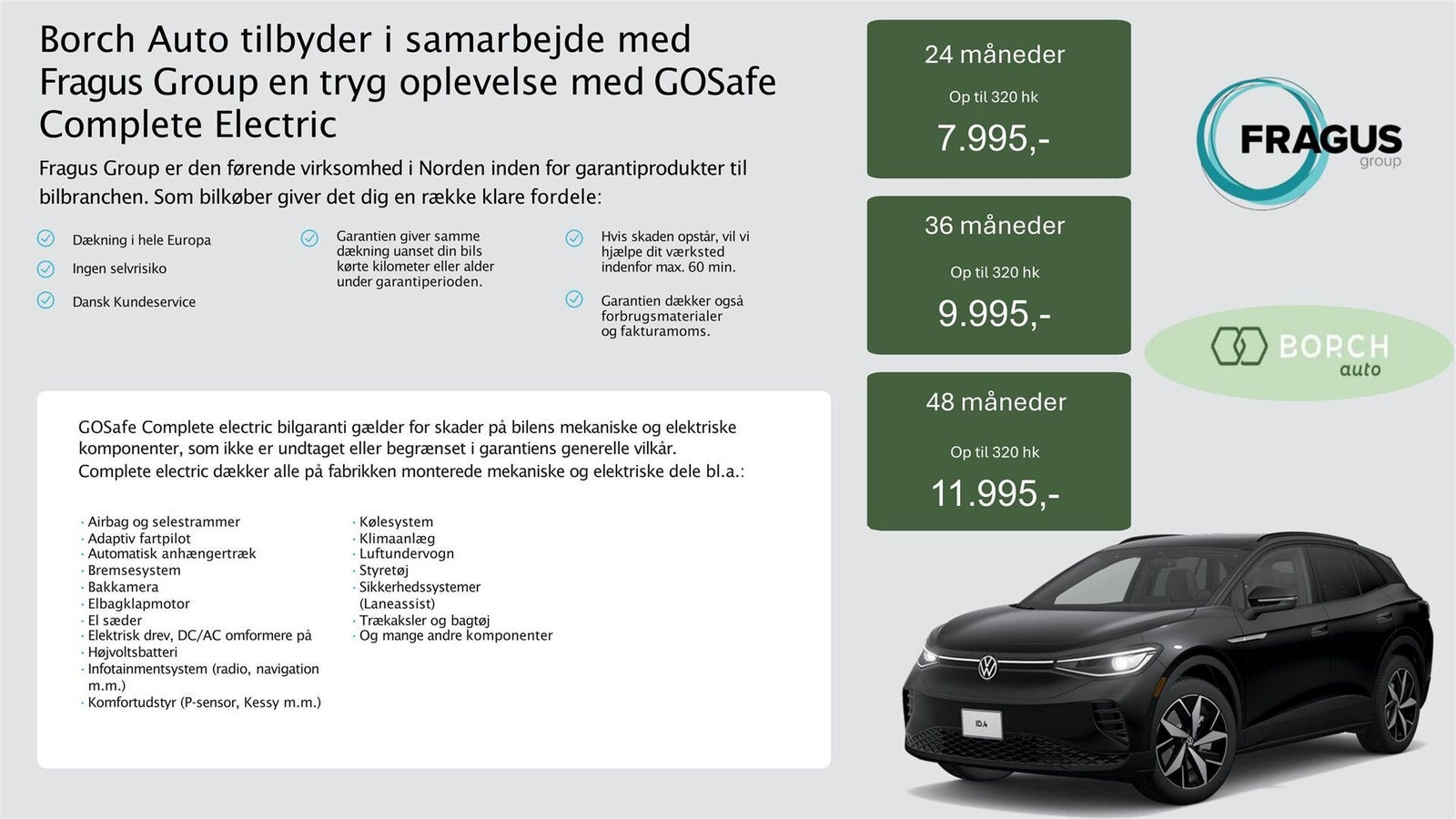 Sølv Mercedes EQV300 fra 2021