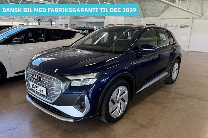 Blå Audi Q4 e-tron fra 2025