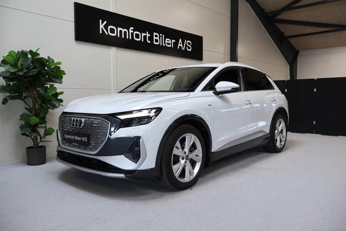Hvid Audi Q4 e-tron fra 2023