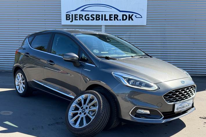 Grå Ford Fiesta fra 2020 set udefra
