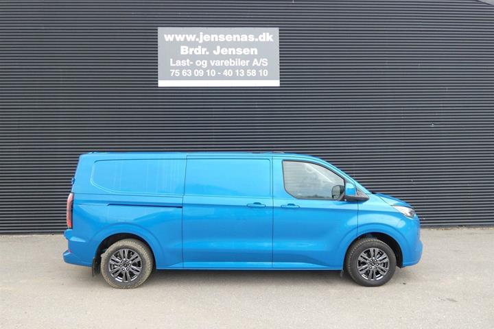 Blå Ford E-Transit Custom 340 L2 fra 2025