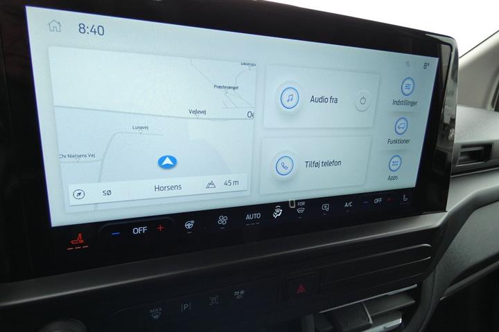 Blå Ford E-Transit Custom 340 L2 fra 2025