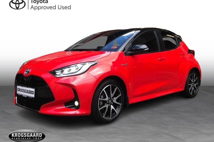 Rød Toyota Yaris fra 2021