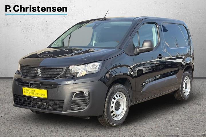 Sort Peugeot e-Partner fra 2024 set udefra