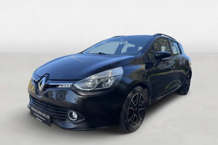 Grøn Renault Clio IV fra 2014 set udefra