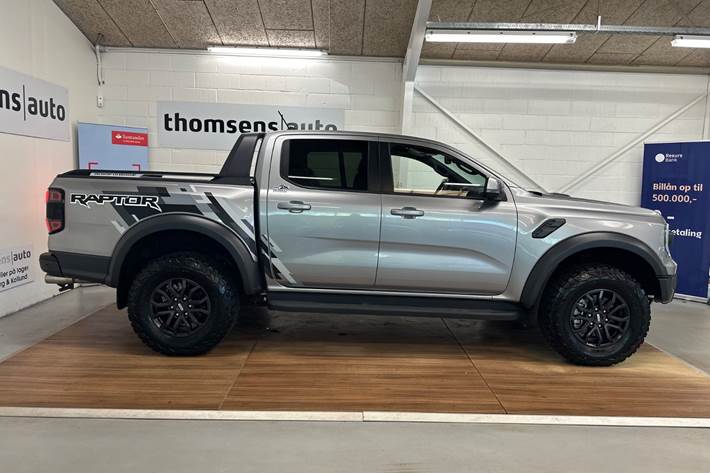 Sølv Ford Ranger Raptor fra 2024
