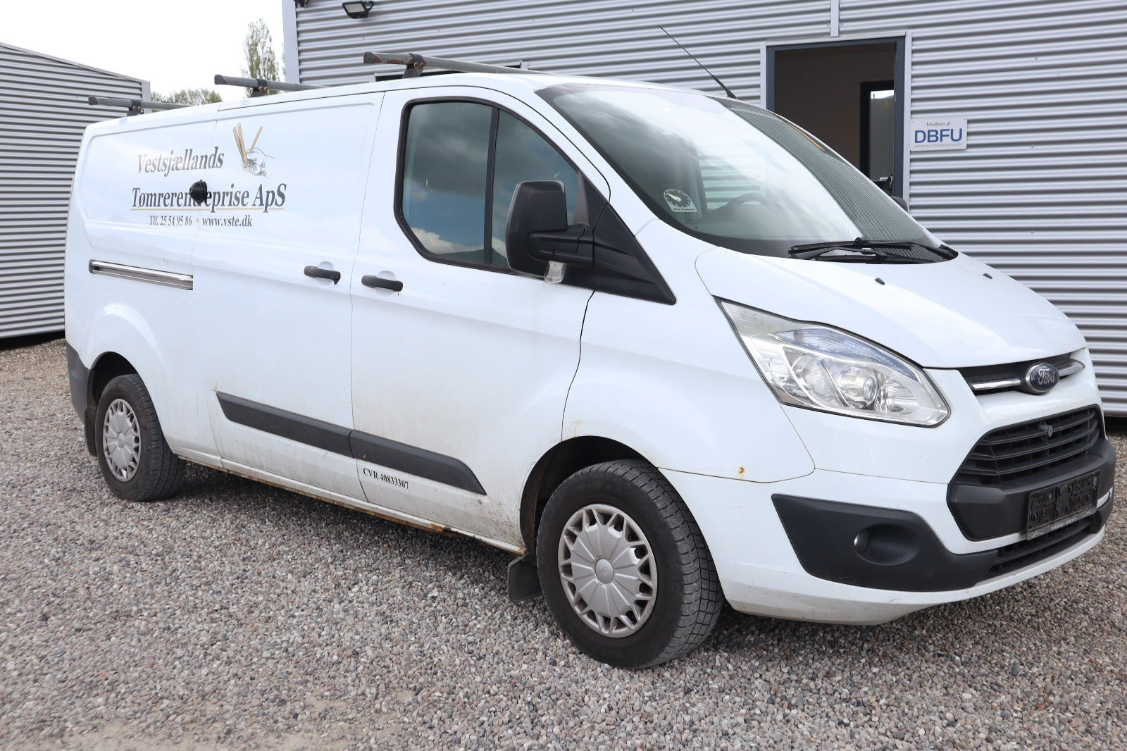Hvid Ford Transit Custom 330 L2 fra 2013