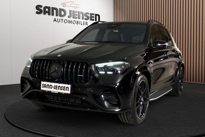 Sort Mercedes GLE53 fra 2025 set udefra