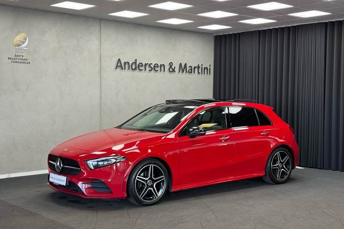Rød Mercedes A180 d fra 2019