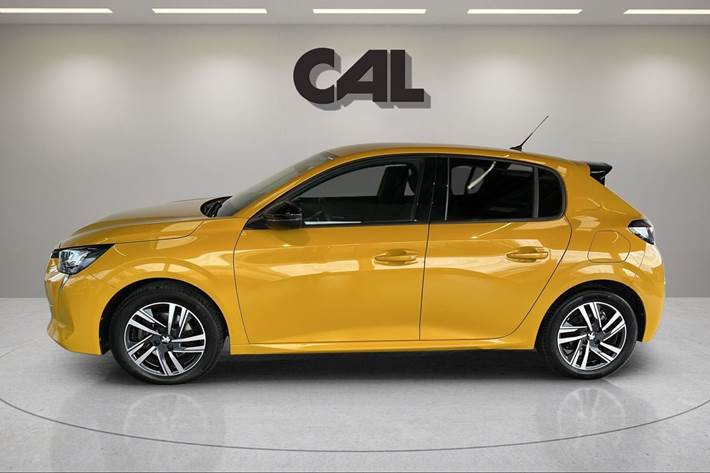 Gul Peugeot 208 fra 2022