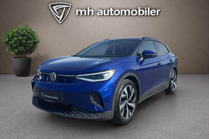 Blå VW ID.4 fra 2025 set udefra