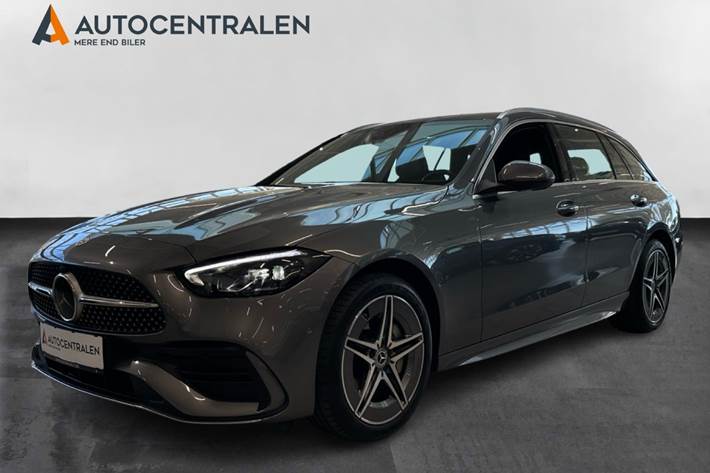 Grå Mercedes C300 e fra 2023