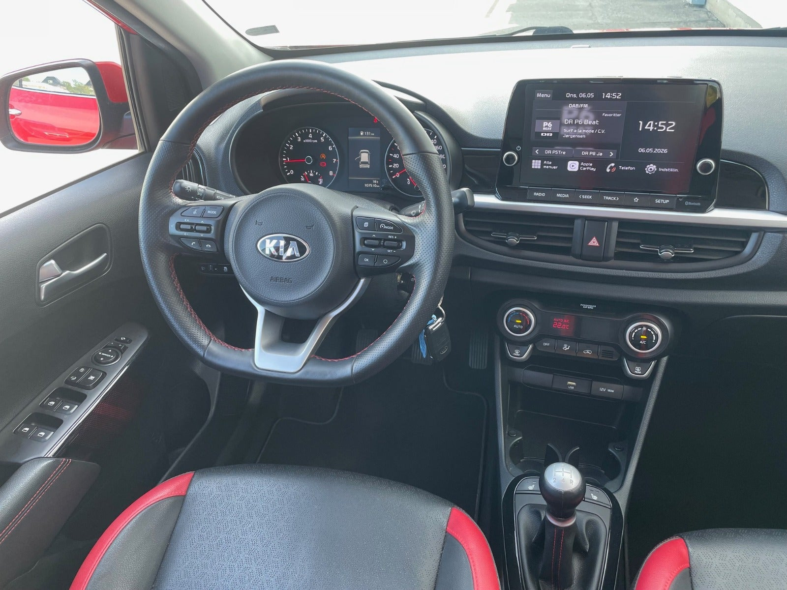 Rød Kia Picanto fra 2021