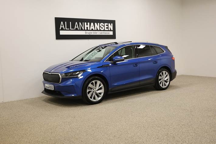 Blå Skoda Enyaq fra 2021