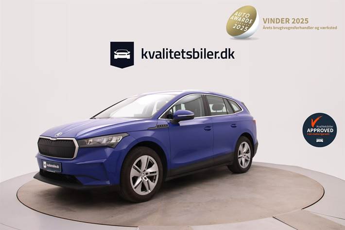 Blå Skoda Enyaq fra 2023