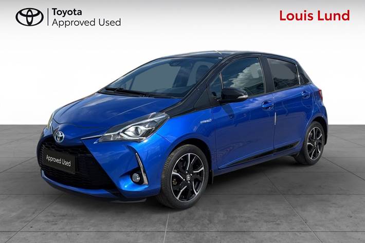 Blå Toyota Yaris fra 2018