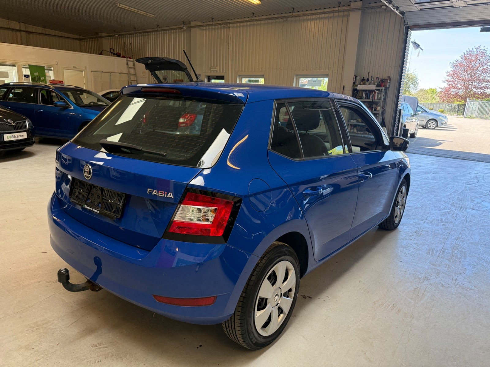 Blå Skoda Fabia fra 2019