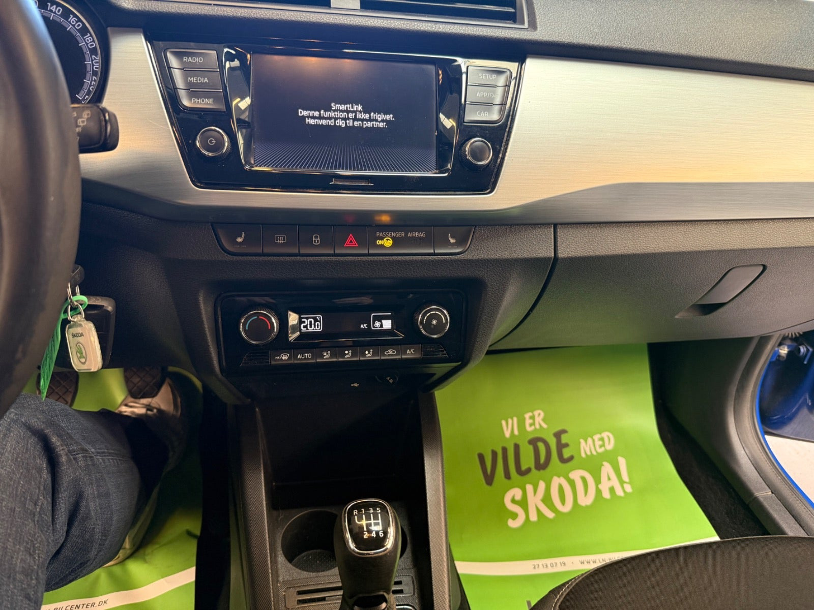 Blå Skoda Fabia fra 2019