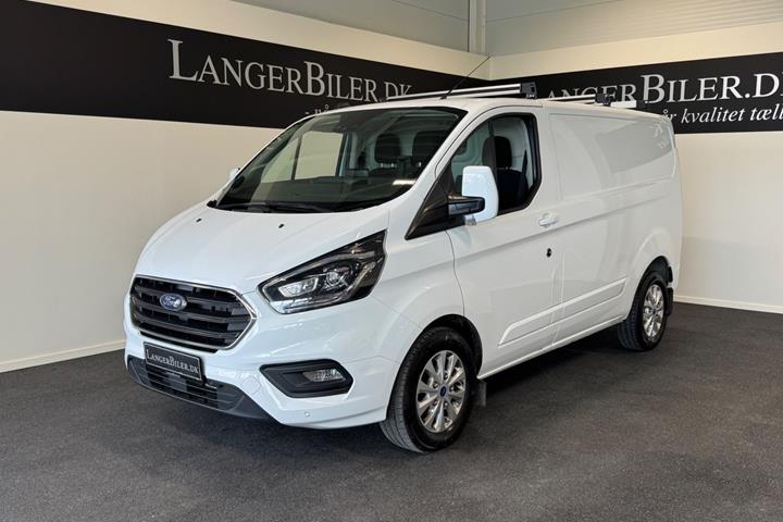 Hvid Ford Transit Custom 320 L1 fra 2021 set udefra
