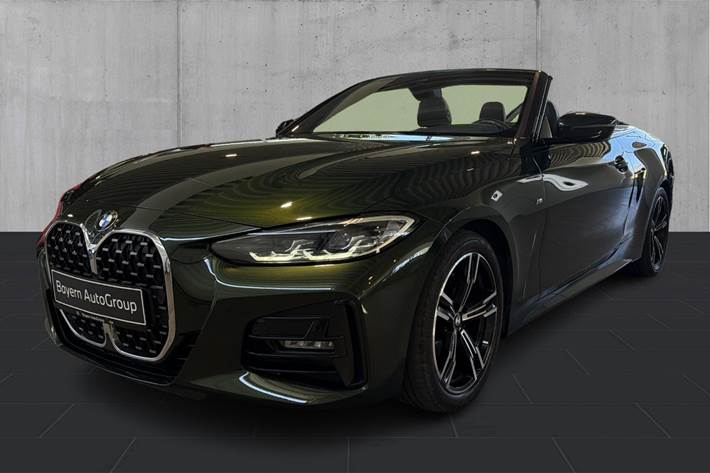 Grøn BMW 420i fra 2022 set udefra