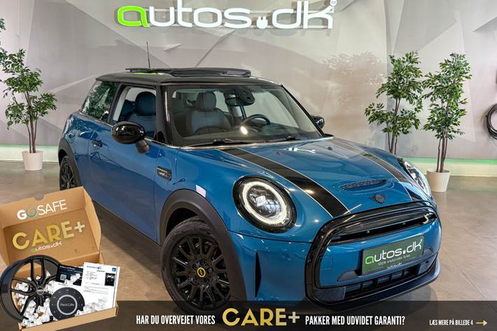 Blå Mini Cooper SE fra 2022