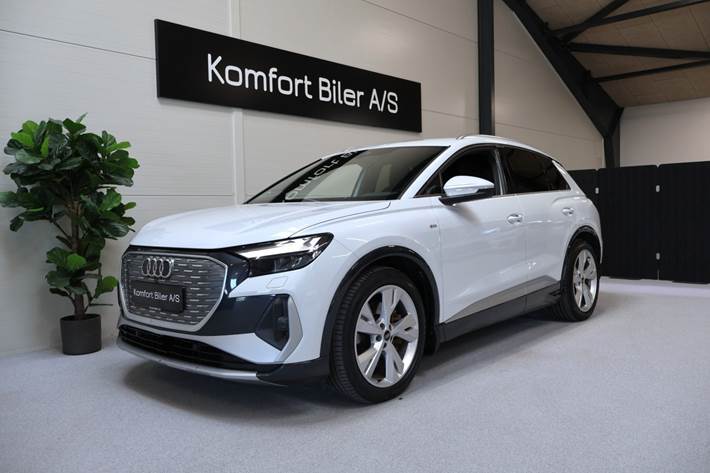 Hvid Audi Q4 e-tron fra 2024