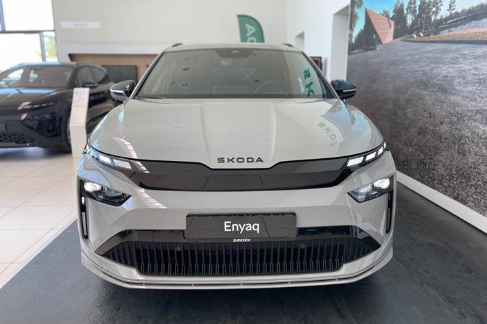 Grå Skoda Enyaq fra 2026