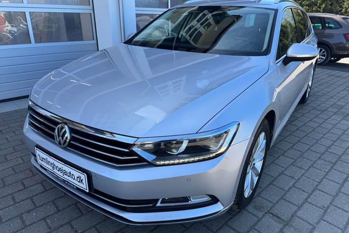 Sølv VW Passat fra 2018