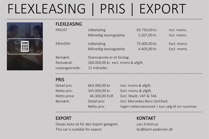 Sølv Mercedes E300 e fra 2024