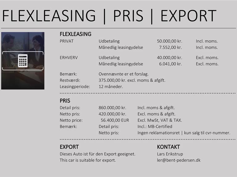 Mercedes GLE350 de 2,0 Plugin-hybrid AMG Line 4Matic 9G-Tronic 320HK 5d 9g Aut.