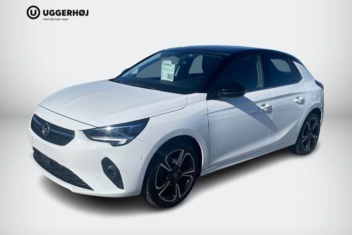 Hvid Opel Corsa fra 2020 set udefra