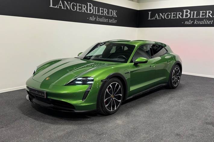 Grøn Porsche Taycan 4S fra 2022