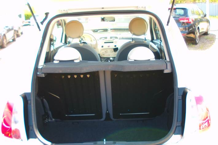 Hvid Fiat 500 fra 2008