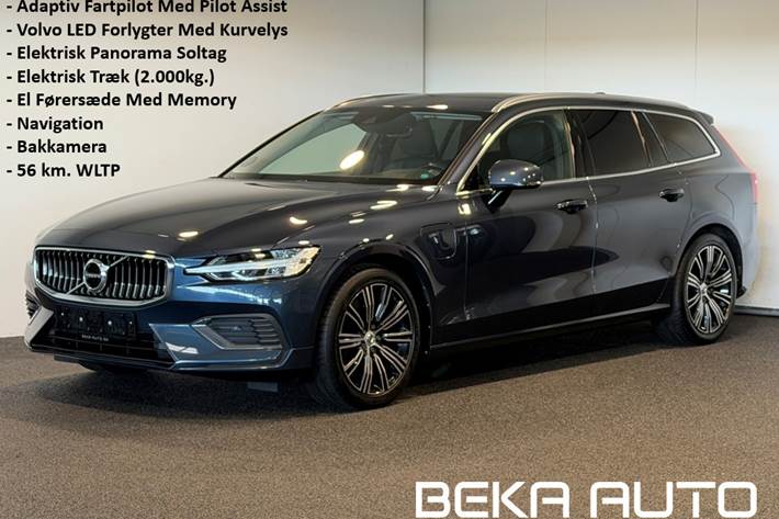 Blå Volvo V60 fra 2020