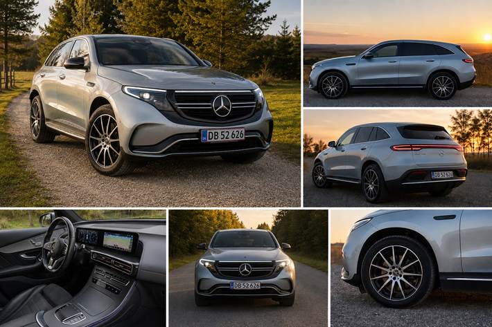 Sølv Mercedes EQC fra 2020