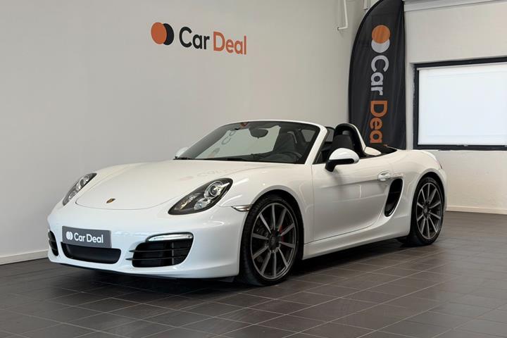 Hvid Porsche Boxster S fra 2013
