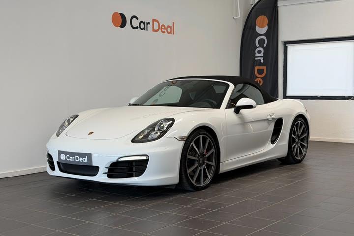 Hvid Porsche Boxster S fra 2013