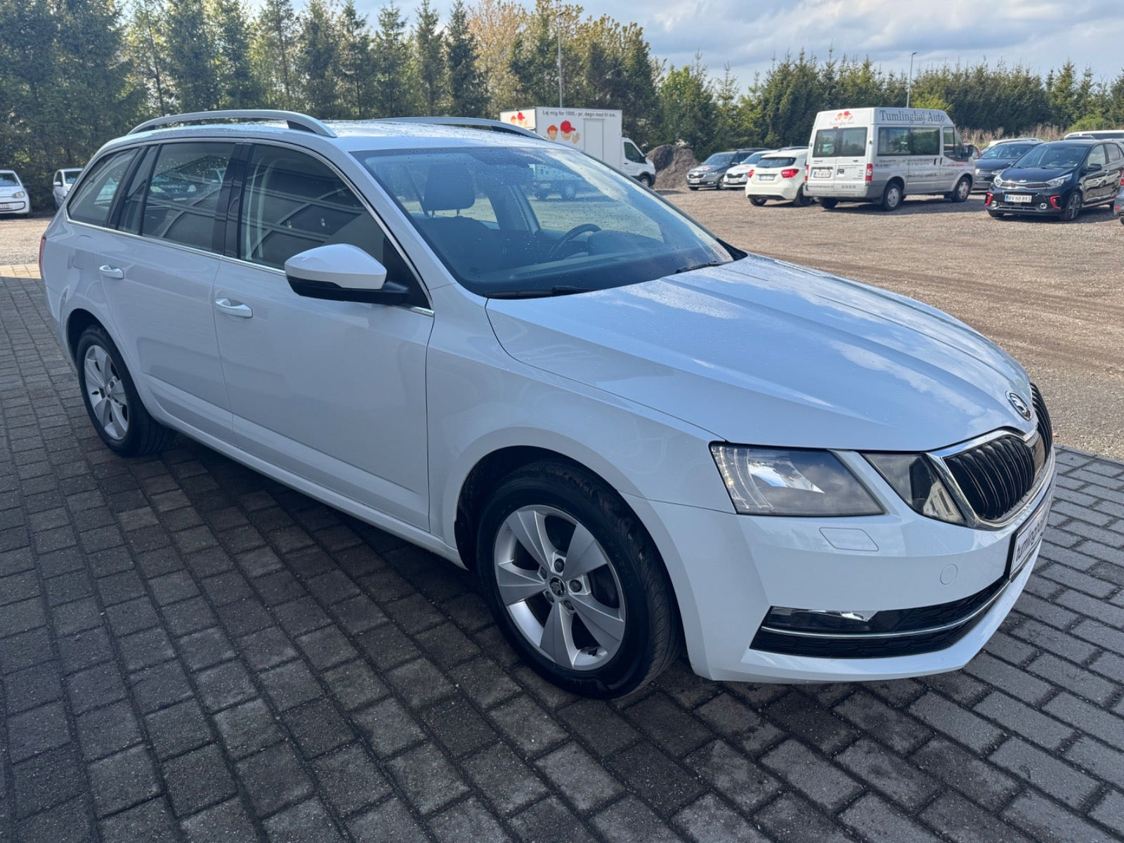 Hvid Skoda Octavia fra 2019