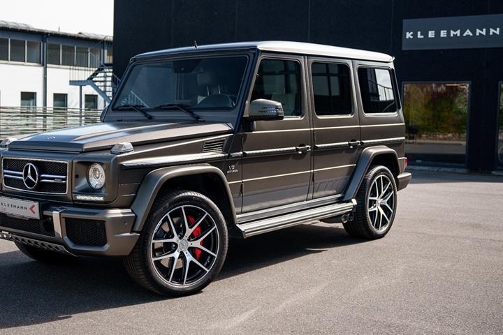Grå Mercedes G63 fra 2017