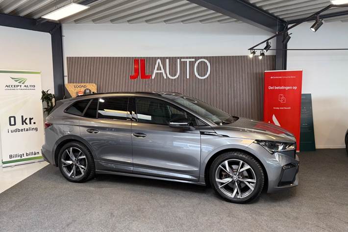 Grå Skoda Enyaq fra 2023