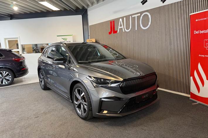 Grå Skoda Enyaq fra 2023