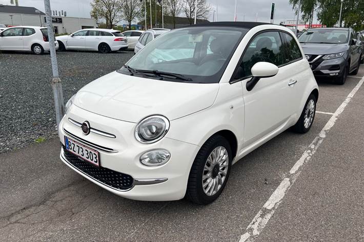 Grøn Fiat 500C fra 2016