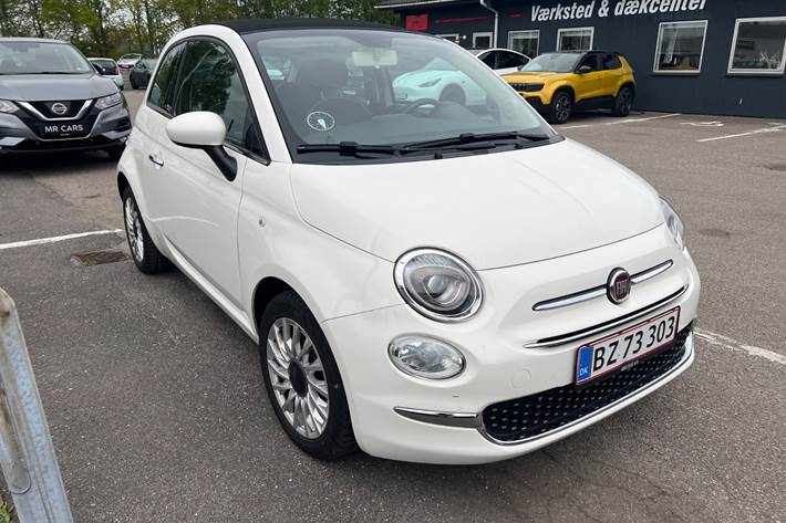 Grøn Fiat 500C fra 2016