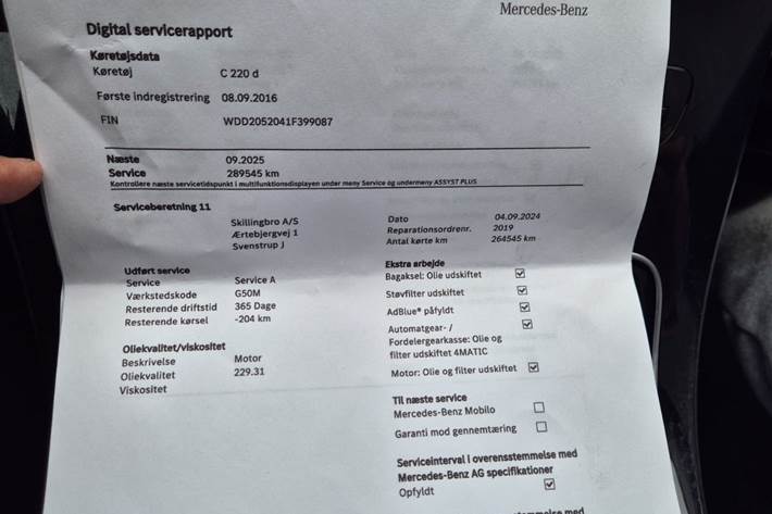 undefined Mercedes C220 d fra 2016